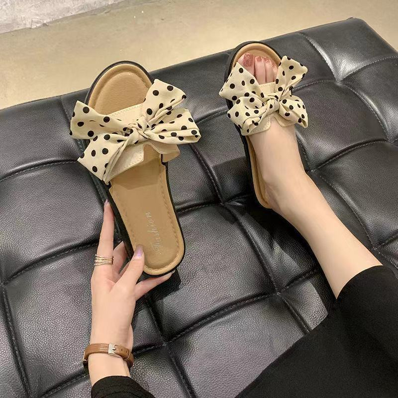 All-match non-slip one-word sandals and slippers