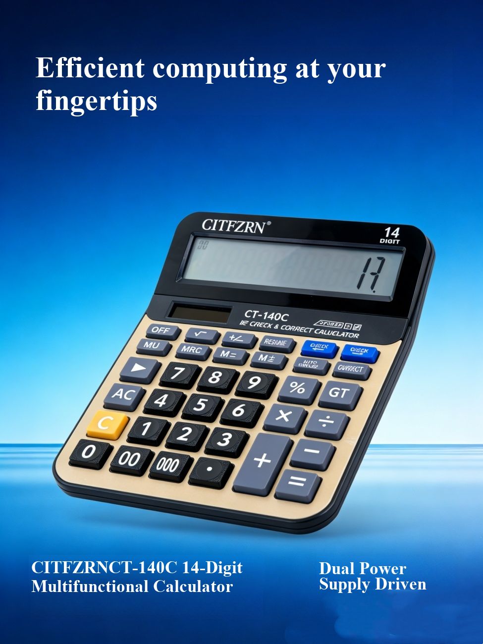 Multifunctional Desktop Calculator Financial Accounting Office Calculating Machine,Home School Business Office Supplies Large Display Financial Accounting Calculator