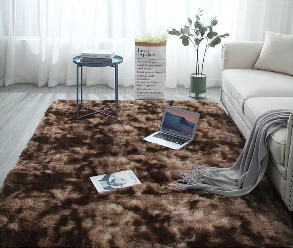  60*160 cm, Tie dyed gradient plush carpet, living room, coffee table mat, bedside long hair, washable CRRSHOP home decor carpet