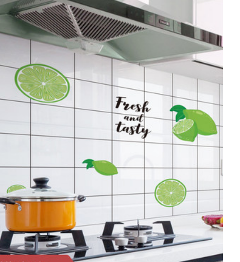 WELLHOME Kitchen oil proof sticker fireproof high temperature resistant wall sticker waterproof moisture-proof cabinet ceramic tile wallpaper self-adhesive aluminum foil paper stove