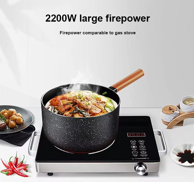 High-power multi-function electric ceramic stove touch kitchen stir-fry desktop light wave electric heating hot pot stove 2200W  1831-2