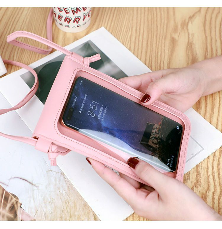 Women's black blue gray small bags CRRshop free shipping female new fashion trend Mobile Phone Bag Women's Fashion Mini Versatile Student Crossbody Bag Women's Bag Cover Lightweight Dual Purpose Mobile Phone Case ladies leather latch vertical square shape bag