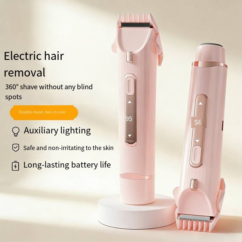 Universal Electric Hair Trimmer for Men & Women, IPX Waterproof Wet Dry Dual Use Electric Shaver, Painless Full Body Hair Removal Device, Rechargeable Portable Precision Grooming Clipper for Private Area, Underarm, Legs, Body Hair Trimming