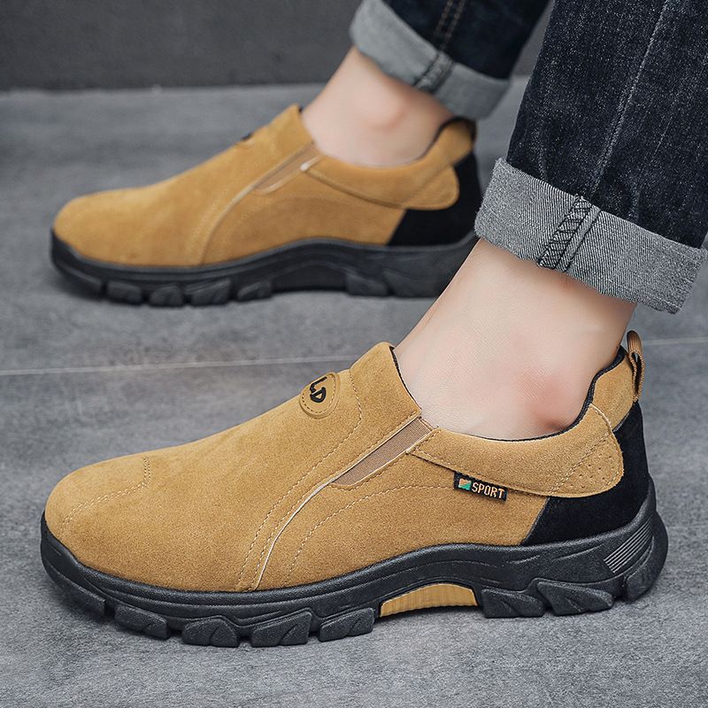 2025 summer new large size men's shoes outdoor hiking shoes fashion leisure single shoes British style youth trend shoes