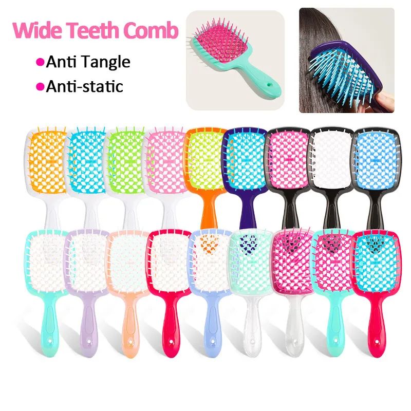 1pcs Air Cushion Comb Tangled Hair Comb Detangling Hair Brush Massage Combs Hollow Out Wet Curly Hair Brushes Barber Styling Tool