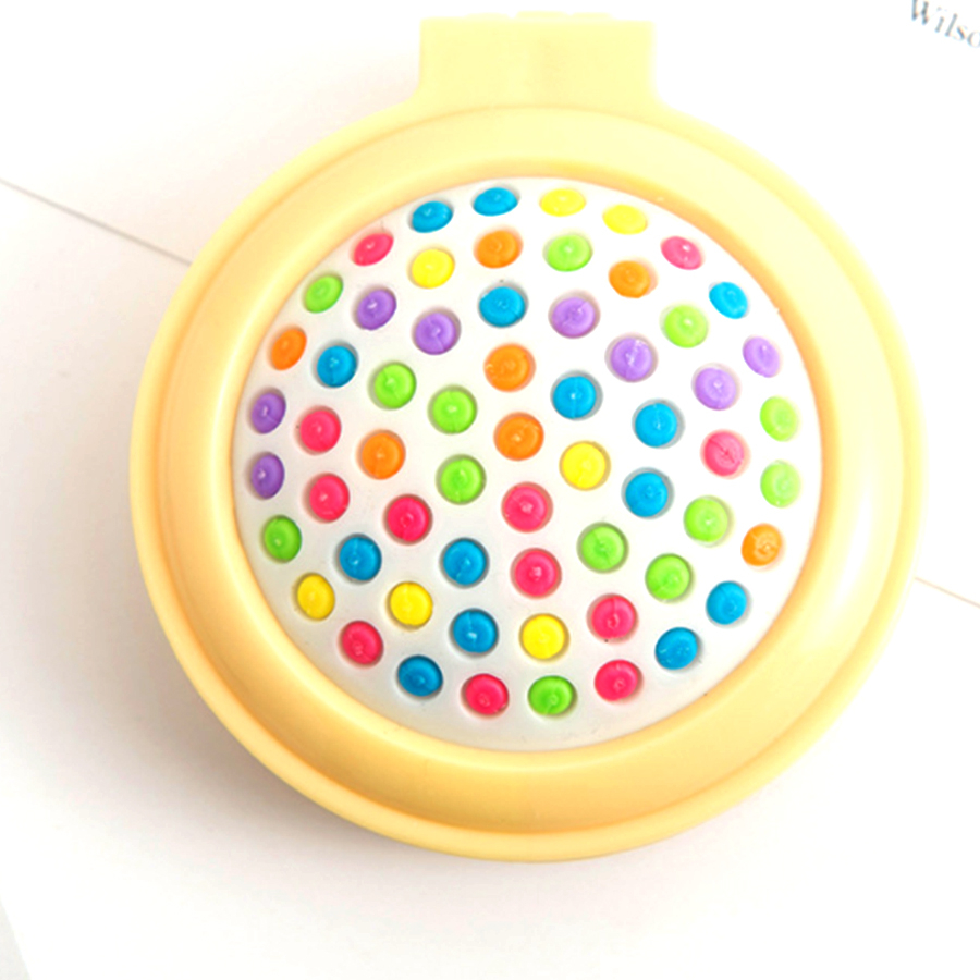 Candy Color Folding Comb Portable Solid Color Portable Makeup Mirror Airbag Comb Anti-static Massage Rainbow Comb