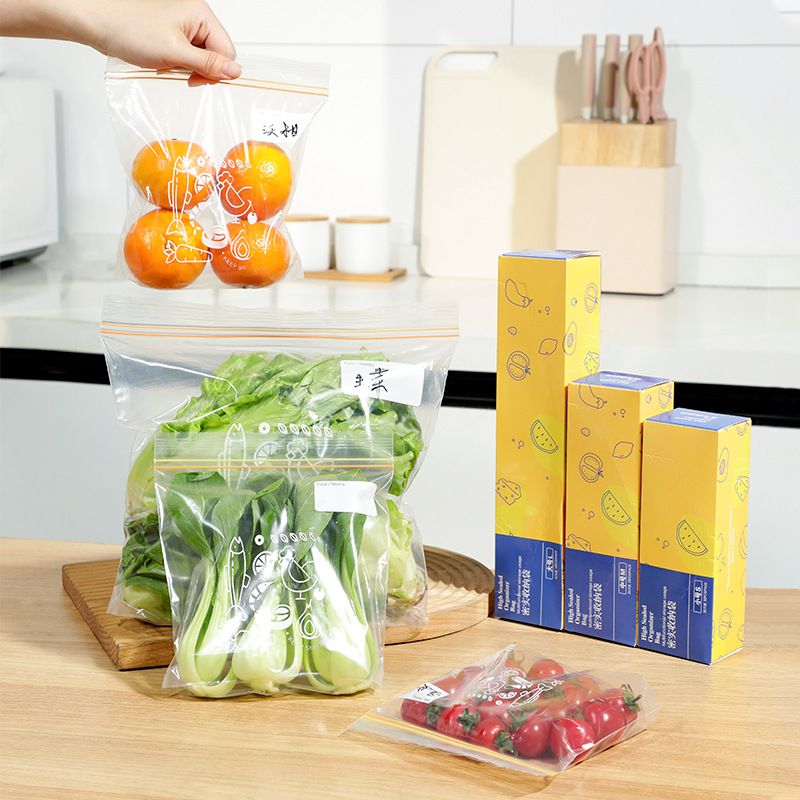 3409 Dynamics Double Ziplock Plastic Bag Fridge Food Bread Keep Fresh Sandwich Freezer Packaging Storage Bags