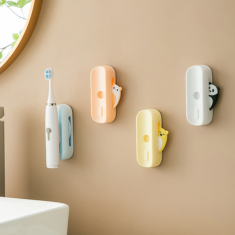 A583 Wall Mounted Cartoon Kids Toothbrush Holder Cute Magnetic Electric Toothbrush Holder Bathroom Tooth Brush Organizer
