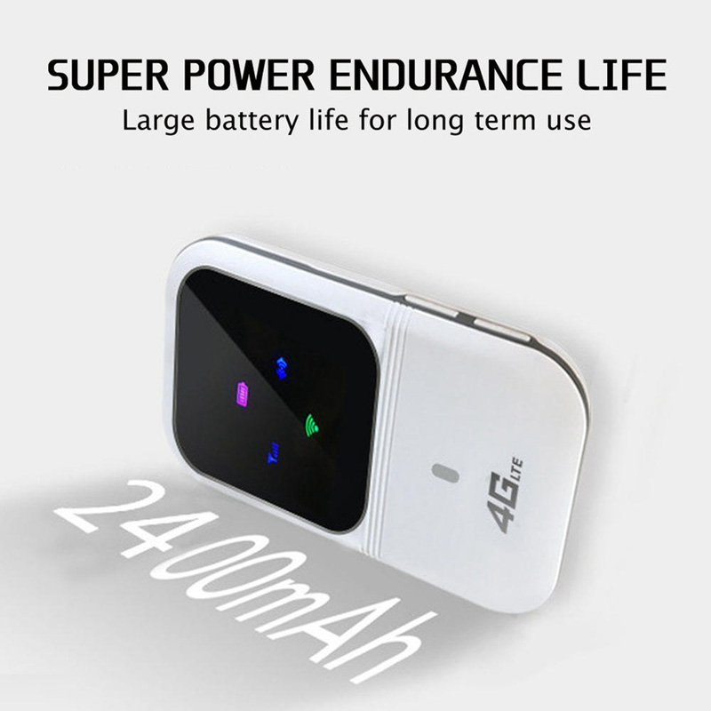 4G-LTE Mobile Broadband WiFi Wireless Router Portable MiFi Hotspot White