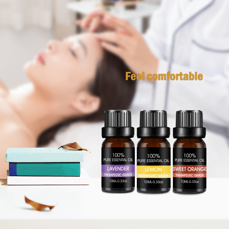 100% Pure Essential Aromatherapy Oils Gift Set-6 Pack , 10ML(Lavender, Lemon, Sweet Orange)