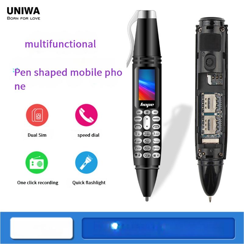 Dual SIM flashlight button creative learning writing call smart voice recorder phone personalized mobile