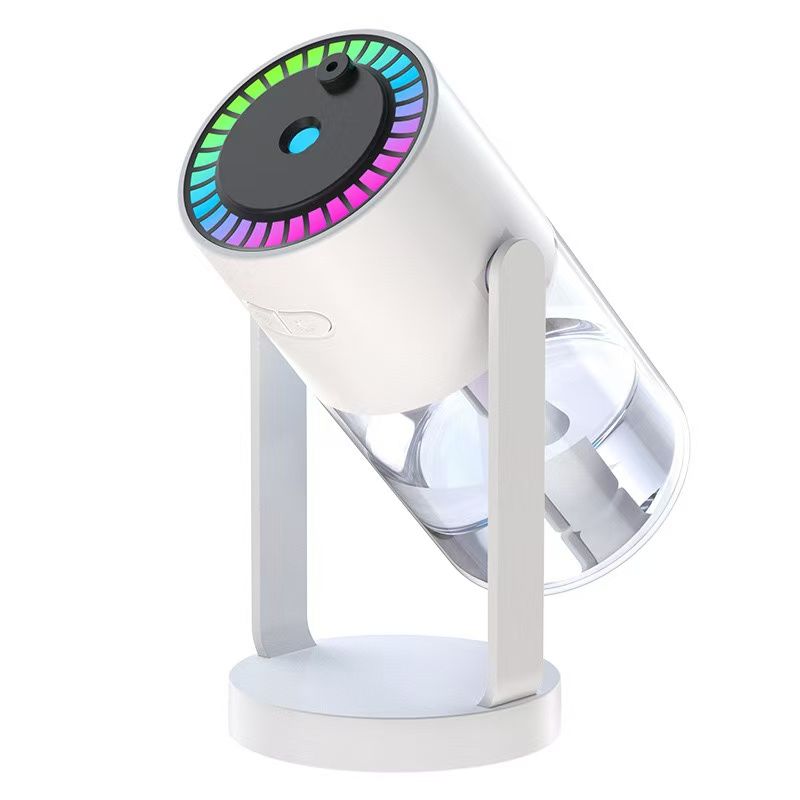 Desktop Air Car Humidifier Projection Starry Sky Top Shaking Head Humidifier Creative Hydration USB Spray Shaking Head MachineWhite