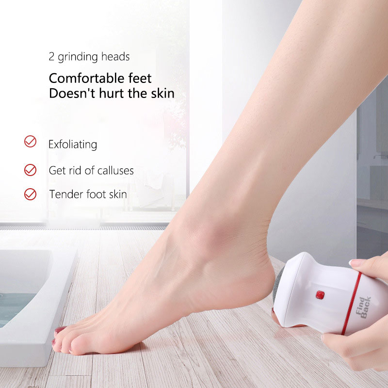 Portable Electric Foot Grinder - USB Electronic Foot File, Pedicure Foot Care Tools - Dual-Speed Callus Remover for Dead Hard Cracked Dry Skin - Foot Heel Repair