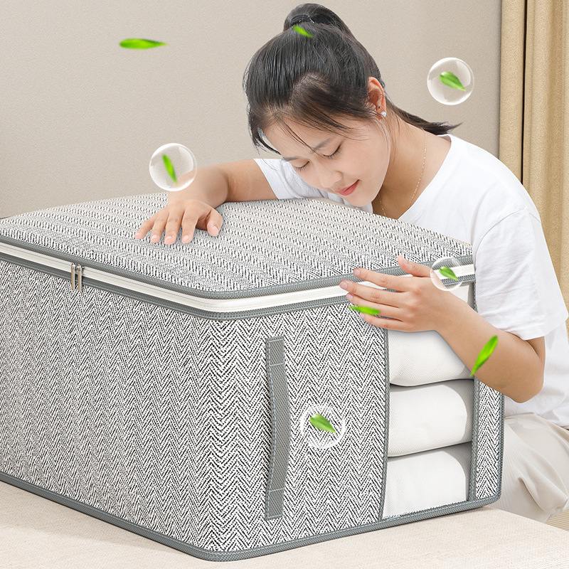 Clothes Storage Bag, Quilt Storage Bag, Wardrobe Clothes Sorting Bag, With Window Storage Bag, Waterproof Storage Bag