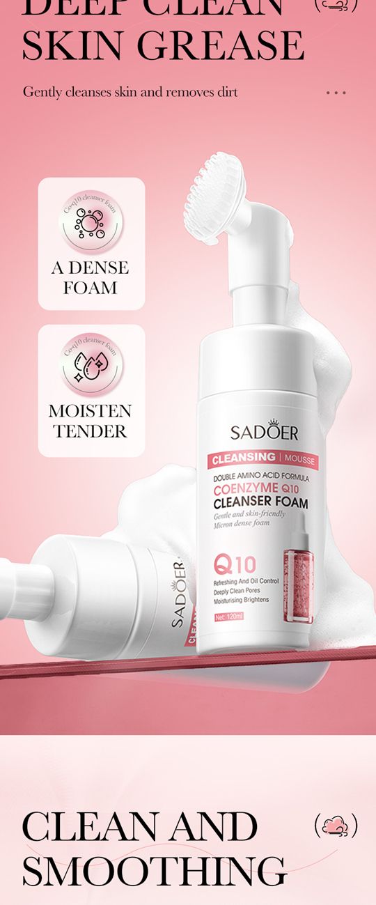 SADOER Coenzyme Q10 Amino Acid Cleansing Mousse Cleansing Foam Cleanser