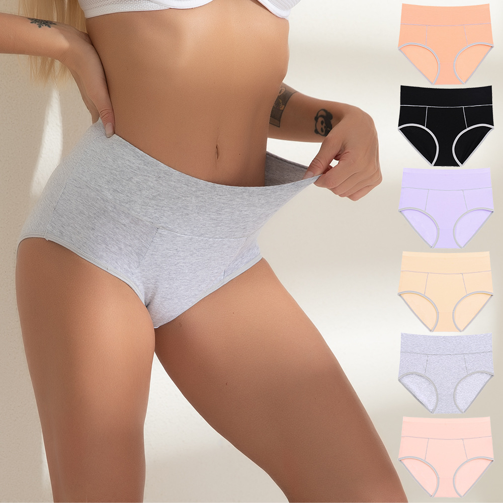 6622 Women's High Waisted Cotton Underwear Ladies Soft Full Briefs Panties