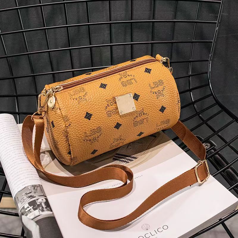 2024 New Fashion Korean Style Trendy Princess Round Cylinder Bag Retro Girl's Outfit Multi-functional Shoulder Bag