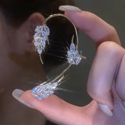 1pcs Korean Style Butterfly Ear Clips Without Piercing For Women Sparkling  Zircon Ear Cuff Clip Earrings Wedding Party Jewelry Gifts