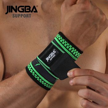 JINGBA SUPPORT 1 PC Fitness Elastic Wrist Band Brace Strap Power Weight Lifting Hand Wrap Support Gym Training Wristband