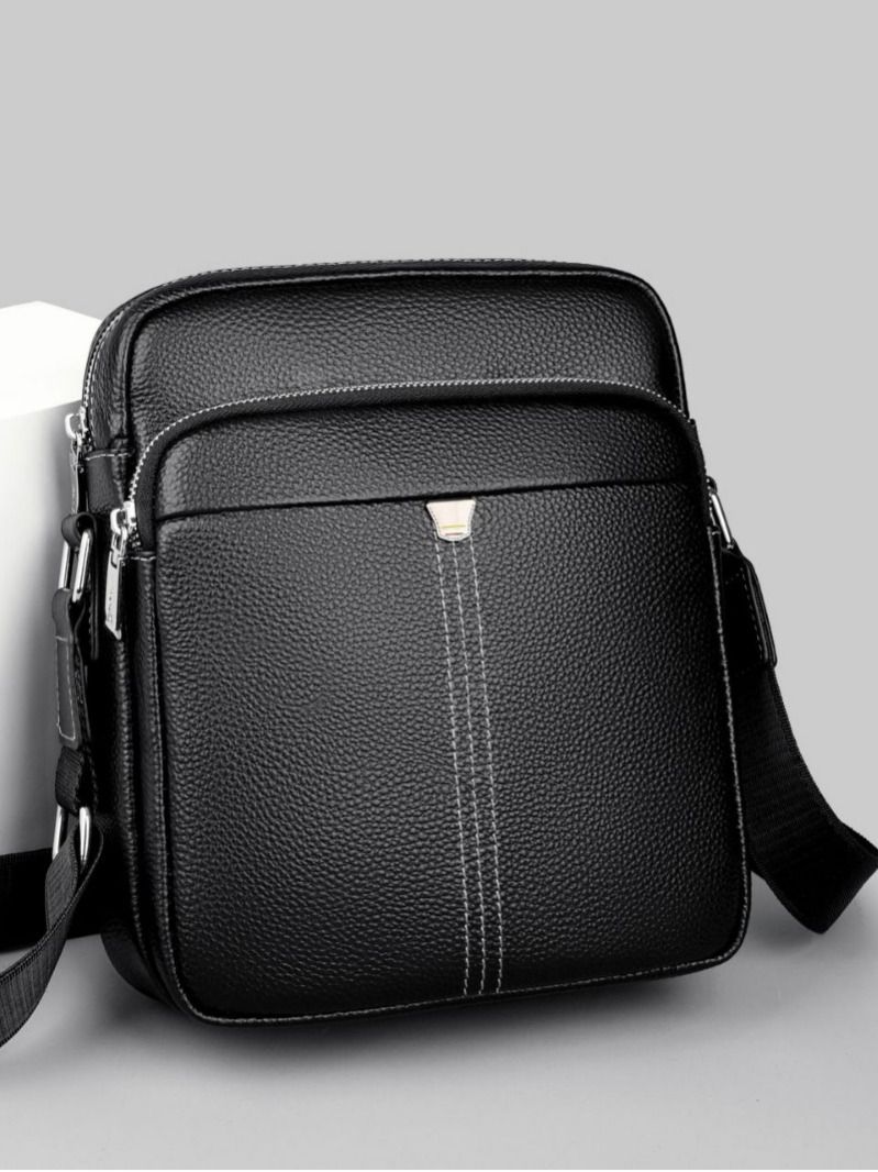 Business men's shoulder bag, stylish and simple, advanced men's messenger bag, mobile phone bag, work backpack
First layer cowhide business bag