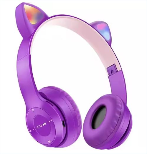 Headphones P47M Cute Cat Ear Wireless Headphones