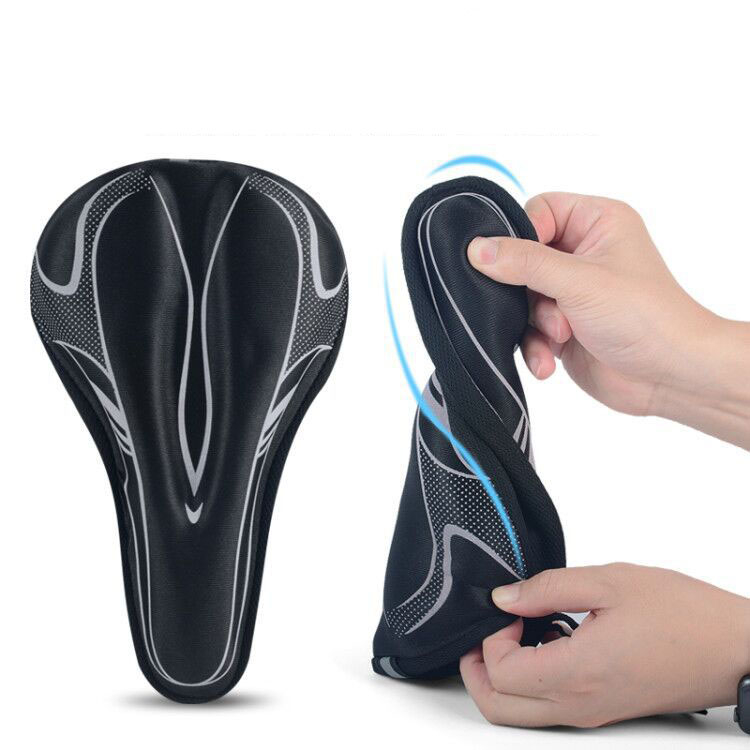 001 Soft Thickened Bicycle Seat Breathable Bicycle Saddle Seat Cover Comfortable Foam Seat Mountain Bike Cycling Pad Cushion Cove