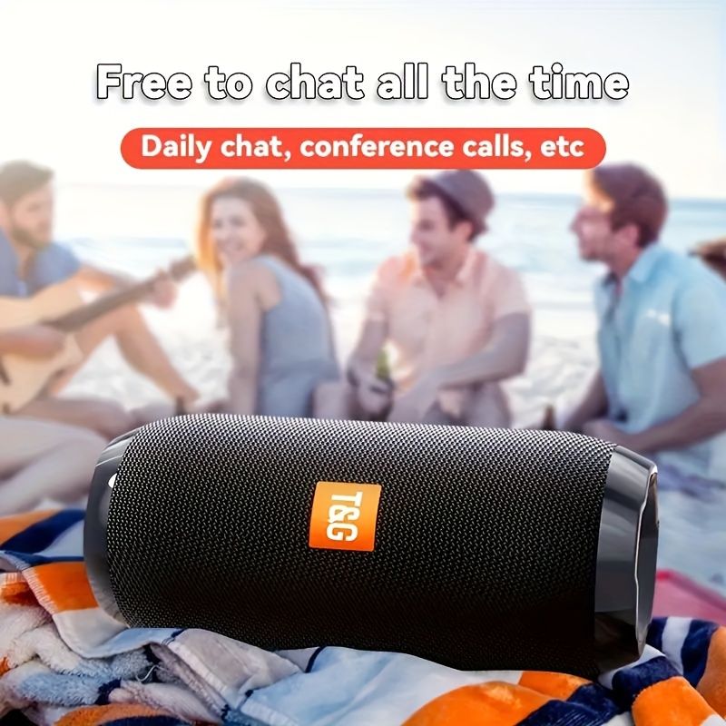 36V Portable Outdoor Wireless Bass Speaker - 3D Surround Sound, TWS Stereo Subwoofer, Hands-Free Call, FM, TF Card, U Disk, Adjustable Volume, USB Charging, 5 Terminals - No Assembly Required, Compact Design