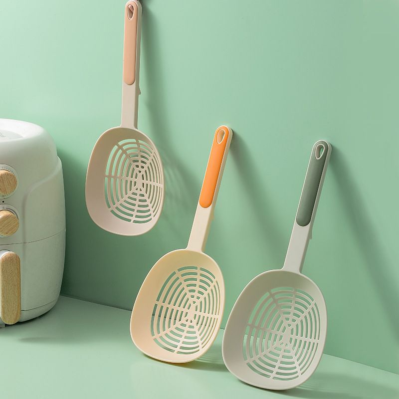A0017 Home Kitchen Long-Handled Colander Heat-Resistant Colander Spoon