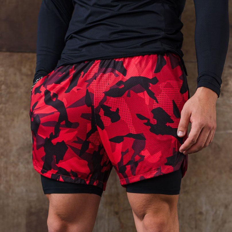 DK45 Summer Wear-Resistant Mesh Breathable Workout with Sport Shorts Men Fast Drying Shorts