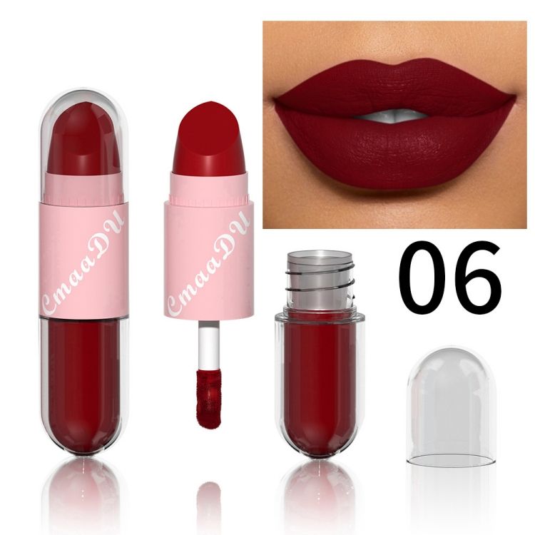 2 IN 1 Lipstick Lip gloss female beauty care Makeup Face color lipstick Lip gloss Two in one Matte finish New product CRRSHOP women waterproof lasting 