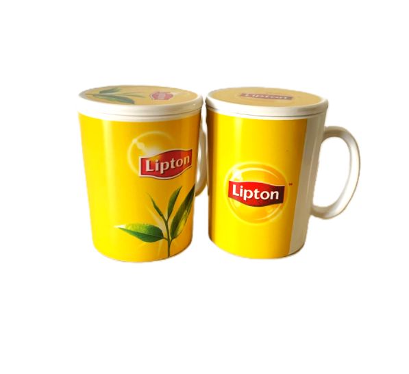 1 Piece GR High-quality Melamine Tableware Lipton Tea Brand Print Design Luxury Tea, Coffee Cup With Lid