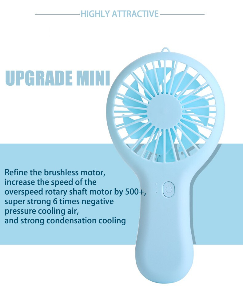 F1 Handheld Small Fan Cooler Portable Small Usb Charging Fan Mini Silent Charging Desk Dormitory Office Student Gifts Long Endurance