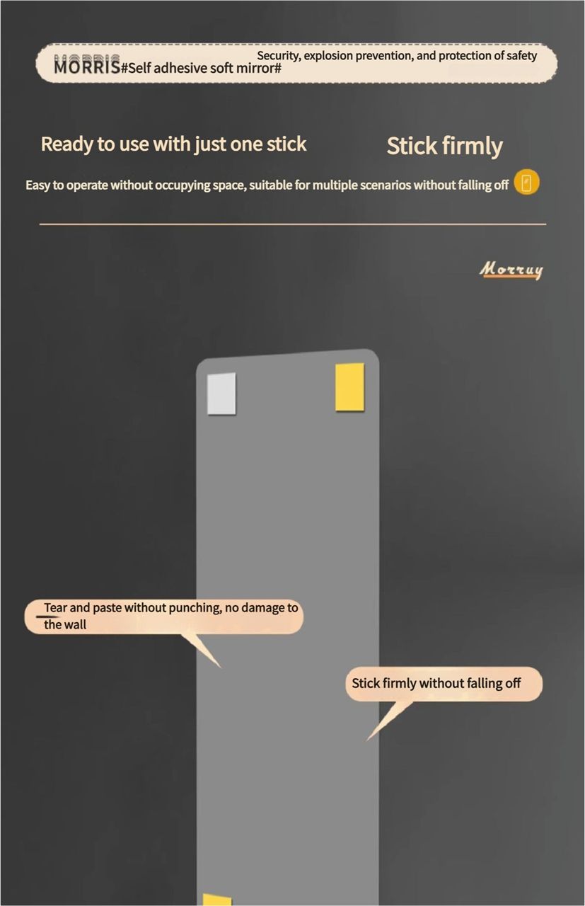 Acrylic mirror high-definition self-adhesive dressing mirror fitting mirror non-deformation full-body soft mirror home bedroom