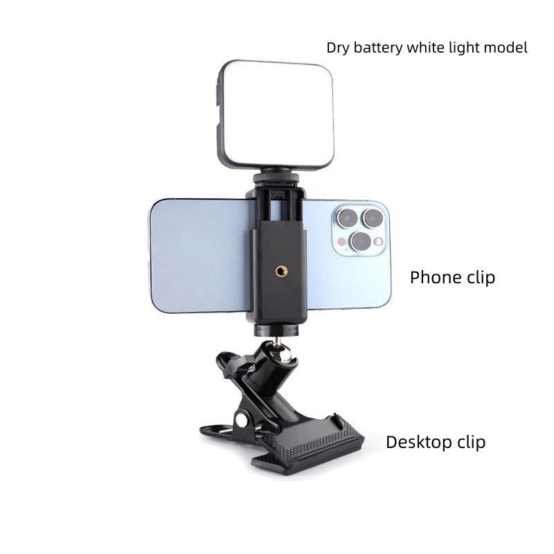 Portable mobile phone photo fill light, selfie handheld pocket RGB photography fill light, outdoor mini fill light CRRSHOP Mobile phone fill light free shippinglight+desktop clip+phone clip