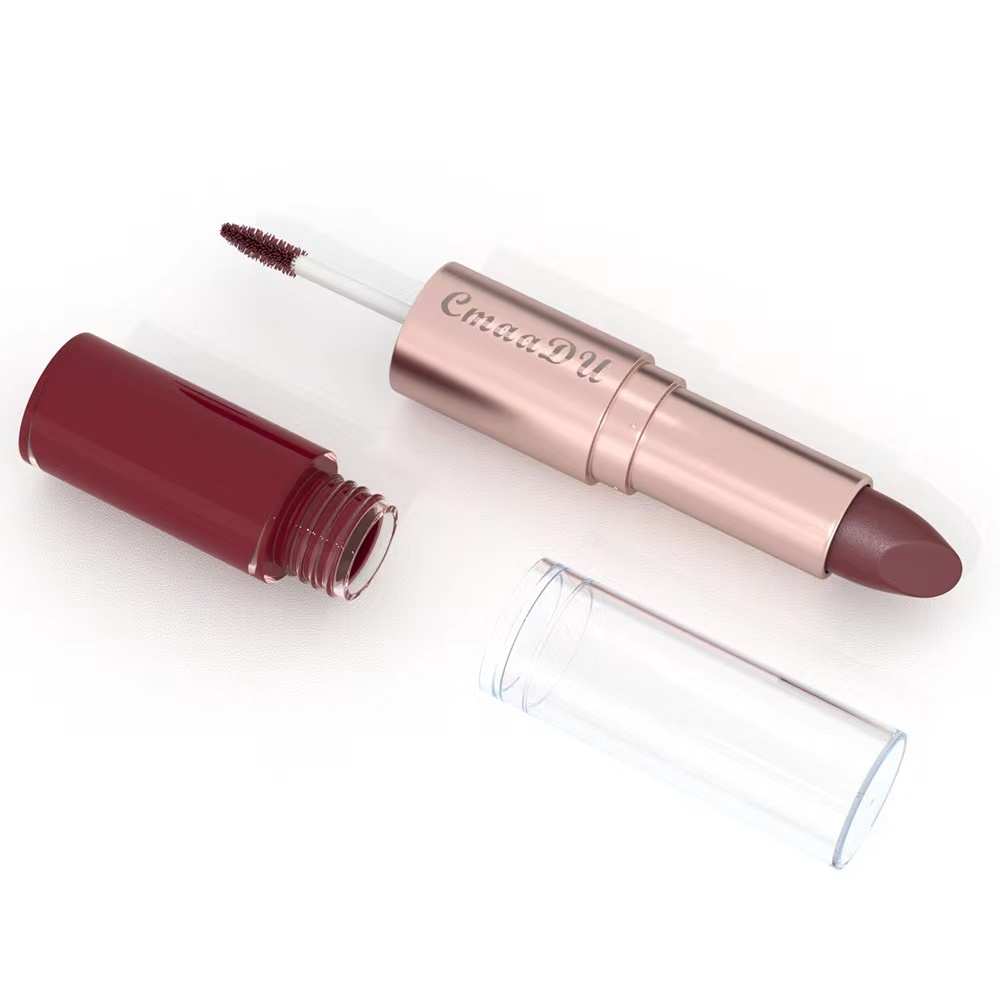 CmaaDu  Matte lipstick&Matt lip gloss  Double headed Makeup Matte Lips Cosmetic Long Lasting Velvet Liquid Lipstick   Sexy Lip 