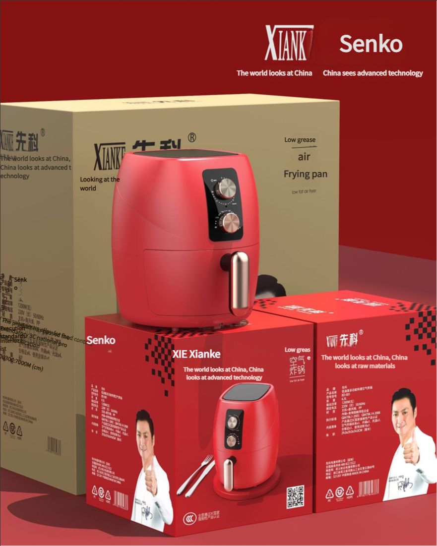 6.5L air fryer French fries chicken wings large capacity baking electric fryer smokeless fryer