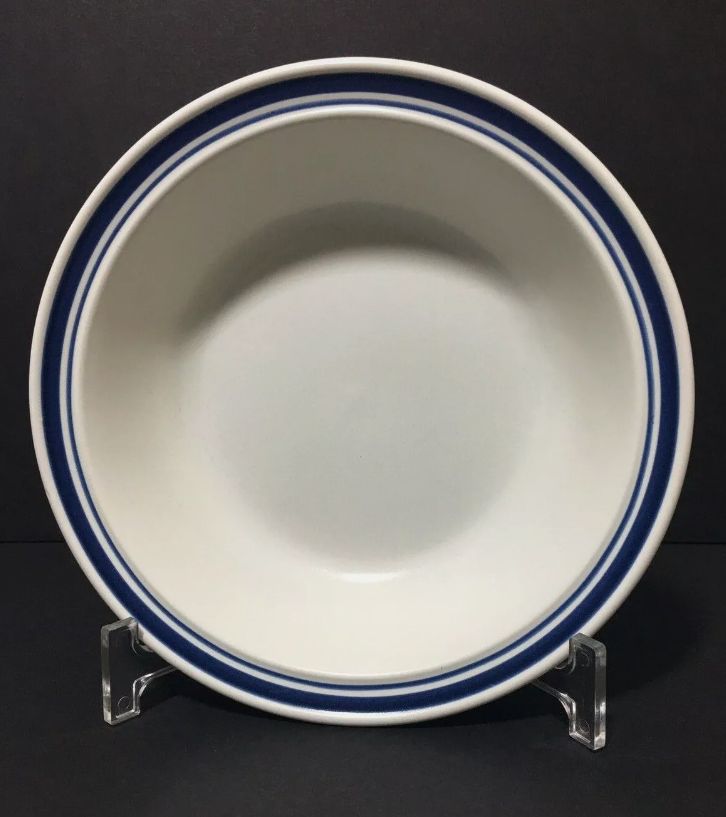 GR 8.5" melamine kitchen durable luxury tableware blue lines decal design soup bowl