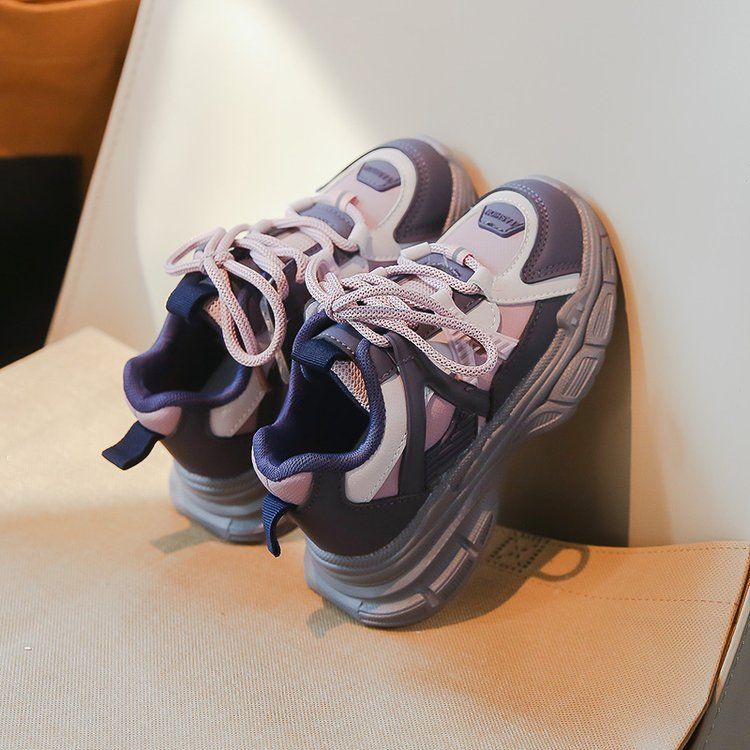 Girl Daddy shoes 2024 autumn new children's shoes breathable sports shoes YQ-289WANG