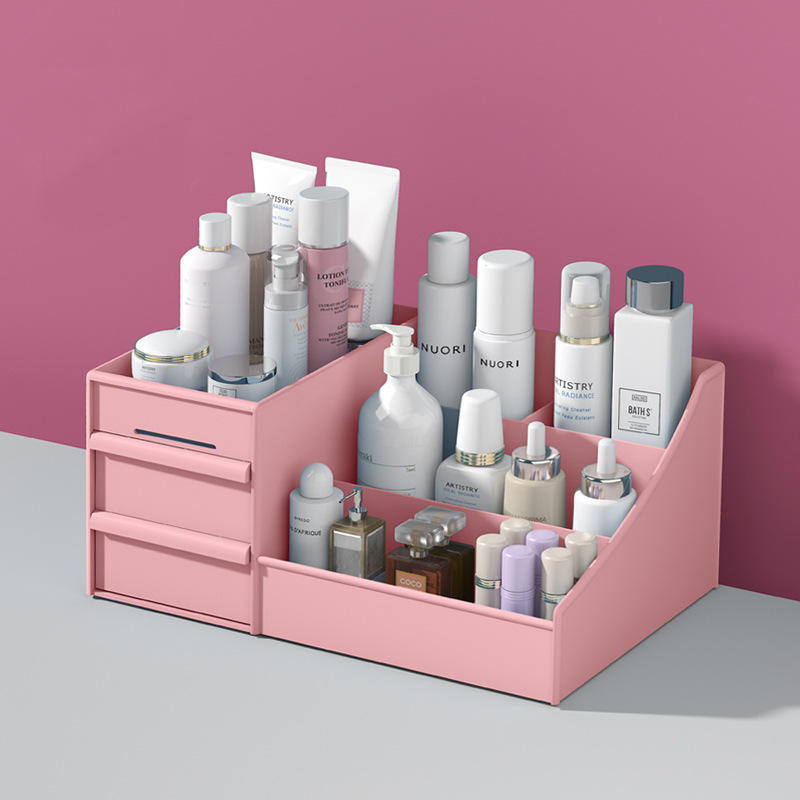 Makeup drawer dressing case Plastic storage shelf decoration Cosmetics ...