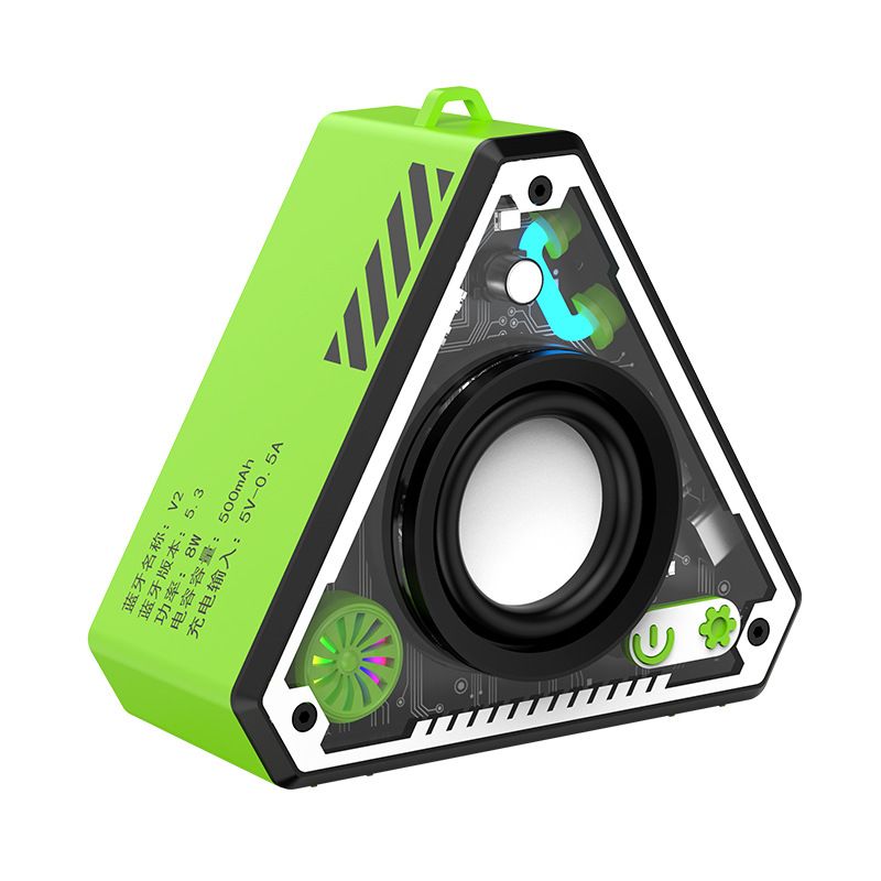 New professional mini desktop outdoor mecha bluetooth wireless mobile small speakerGreen