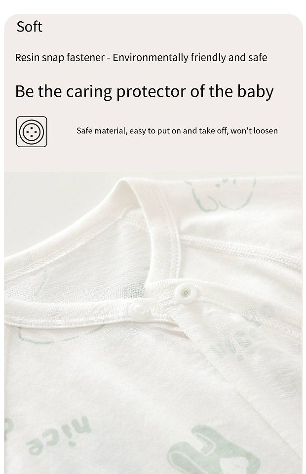 Newborn 100% Cotton Kimono Romper, Summer Thin No Bone Stitching Long Sleeve Onesie, Breathable Baby Sleep Jumpsuit, 52-66cm