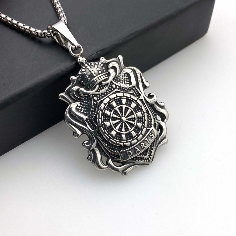 Titanium steel dart board pendant necklace CRRSHOP free shipping pendant chain necklace