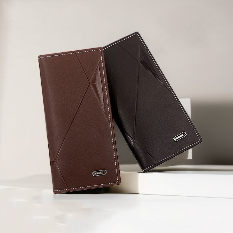 M993-8 Latest Stylish Pu Leather Men's Wallets Business Boys Durable Luxury Long Wallet Multi Function Card Holder Handbag
