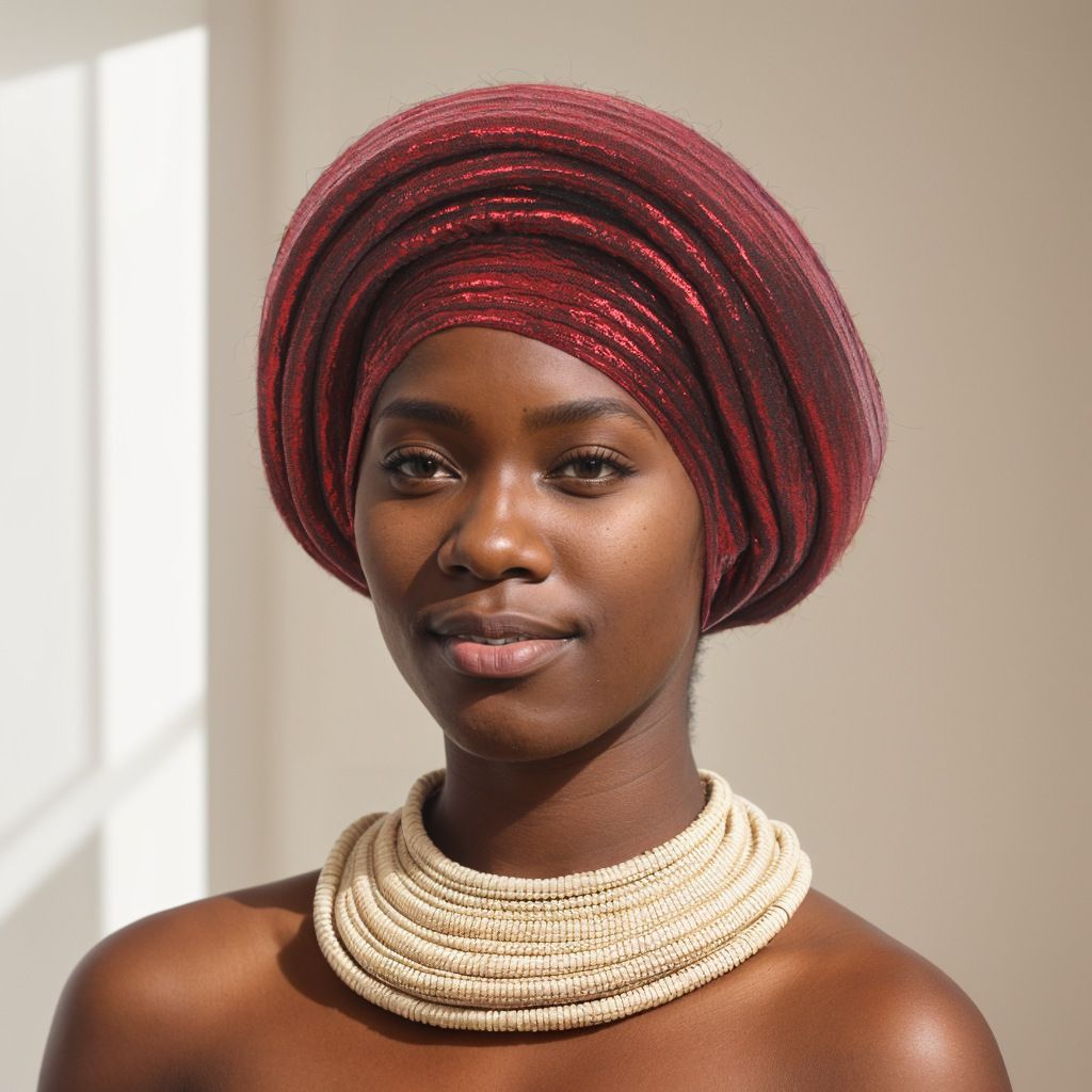 801256634359 Women Hats Headscarf For Fashion Nigerian Weddings Hat Woman Head Band Ladies Headband Lady Head Scarf CapRed
