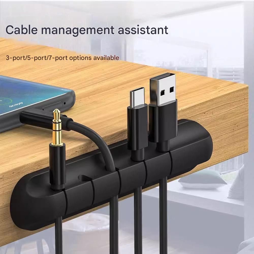 Desktop Cable Clips Cord Organizer Hub Holder Wire Fix Clamp for Phone Charging Cables Data Line Management
