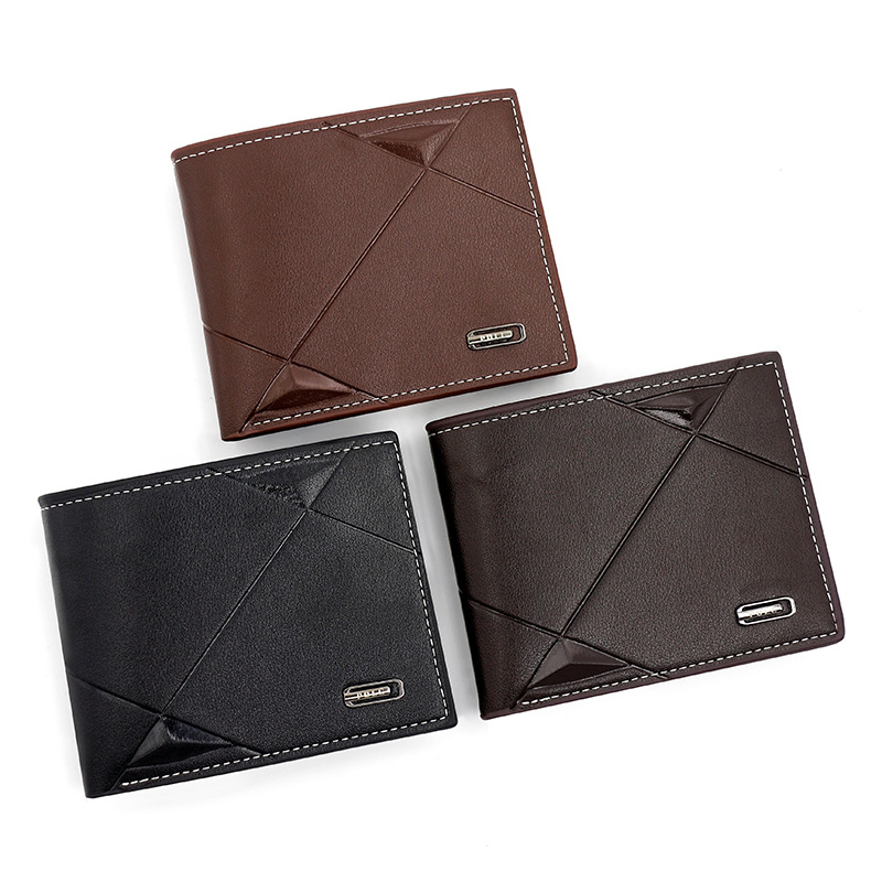 6661-8 Men's Wallet Men's Short Multi Card Fashion Casual Wallet Men's Youth Thin Three Fold Horizontal