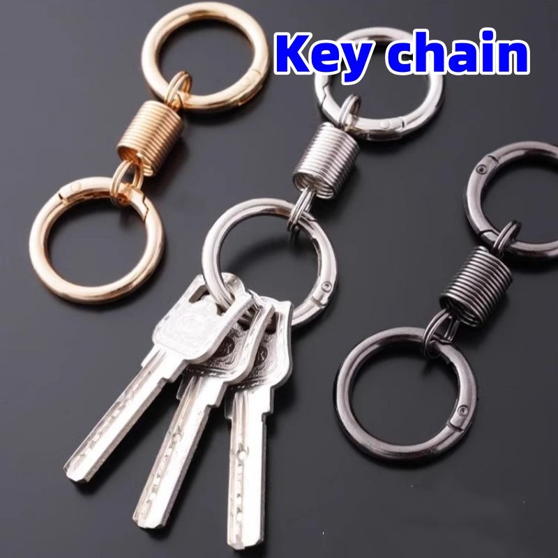 Key chain Keychain, couple pendant, spring coil, waist hanging metal keychain, keychain CRRSHOP free shipping 