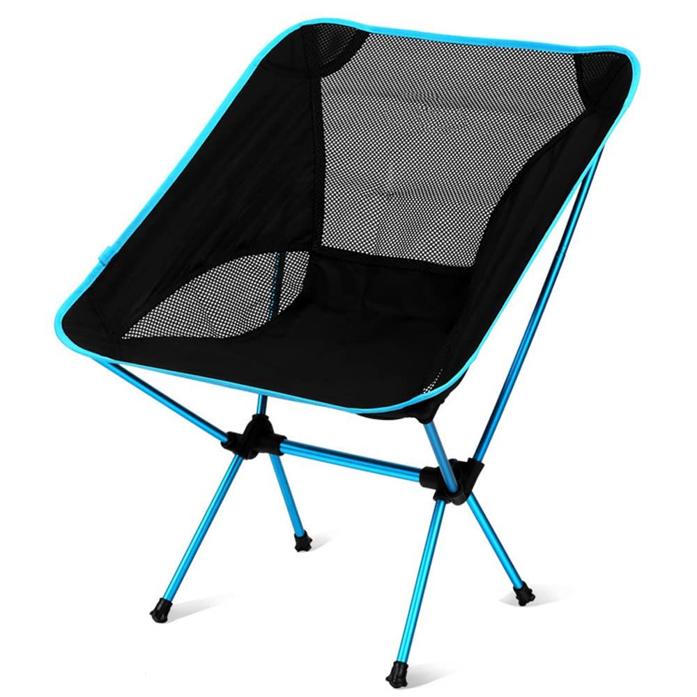 ZD001 Outdoor Camping Chair Moon Chair Aluminum Alloy Ultra-Light Fishing Chair Barbecue Portable Folding Backrest Chair