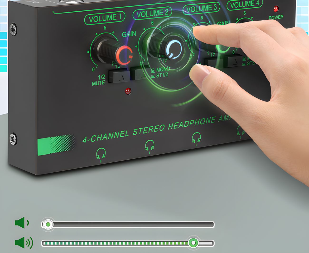 Headphone Amplifier 4-channel 6-channel monitor headphone amplifier mini audio professional