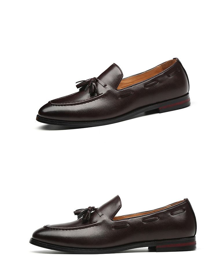 Large size men's shoes wholesale British Korean version men's casual leather shoes bean shoes,